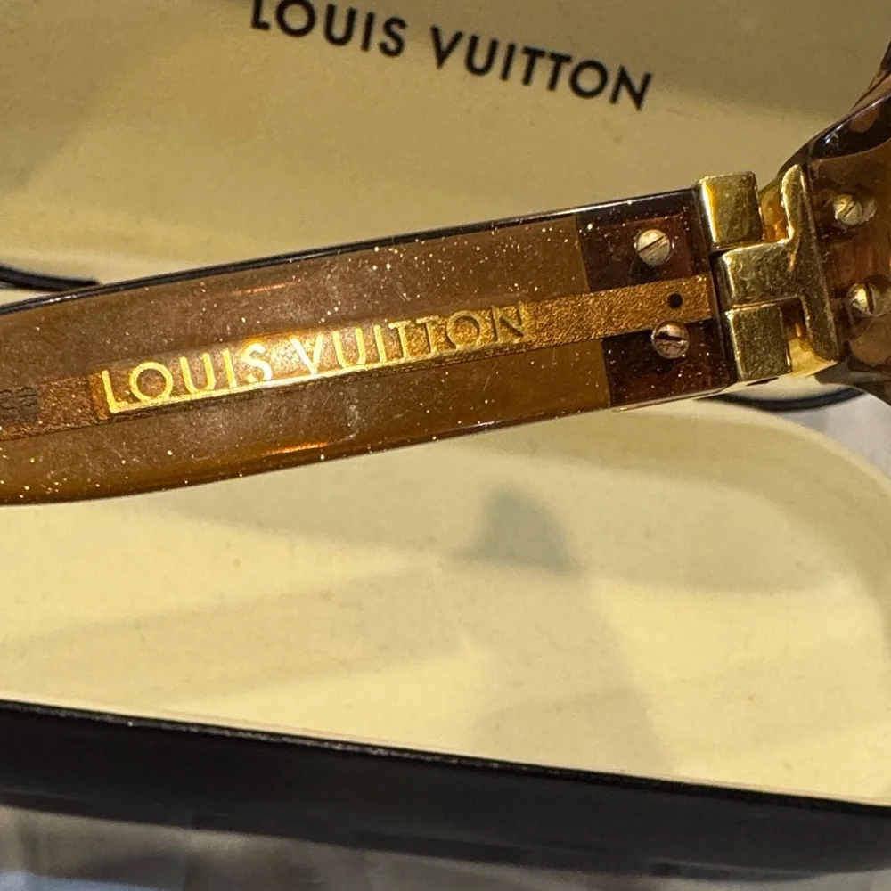 Authentic Louis Vuitton Gold and Brown Glasses - Picture 11 of 15